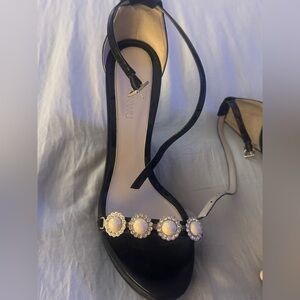 Jason Wu Black Heels with Elegant Embellishments